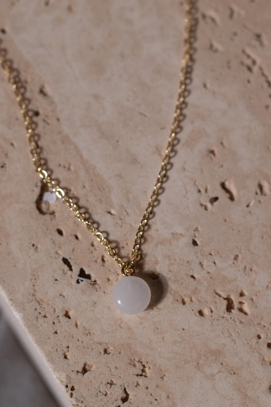 GoodLoverz Filigrane Nature Collection Kette mit Milchquarz II Anhänger