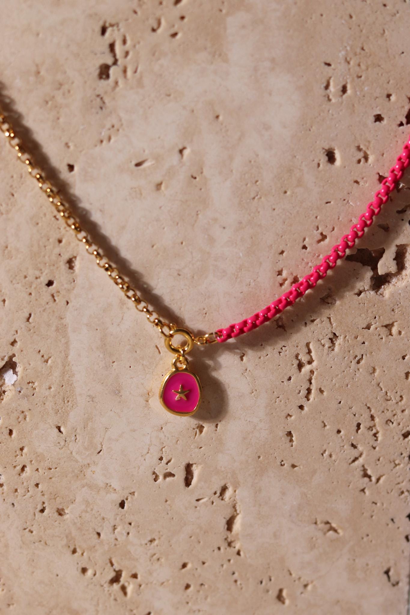 GoodLoverz Trendy Pink Kette mit Anhänger