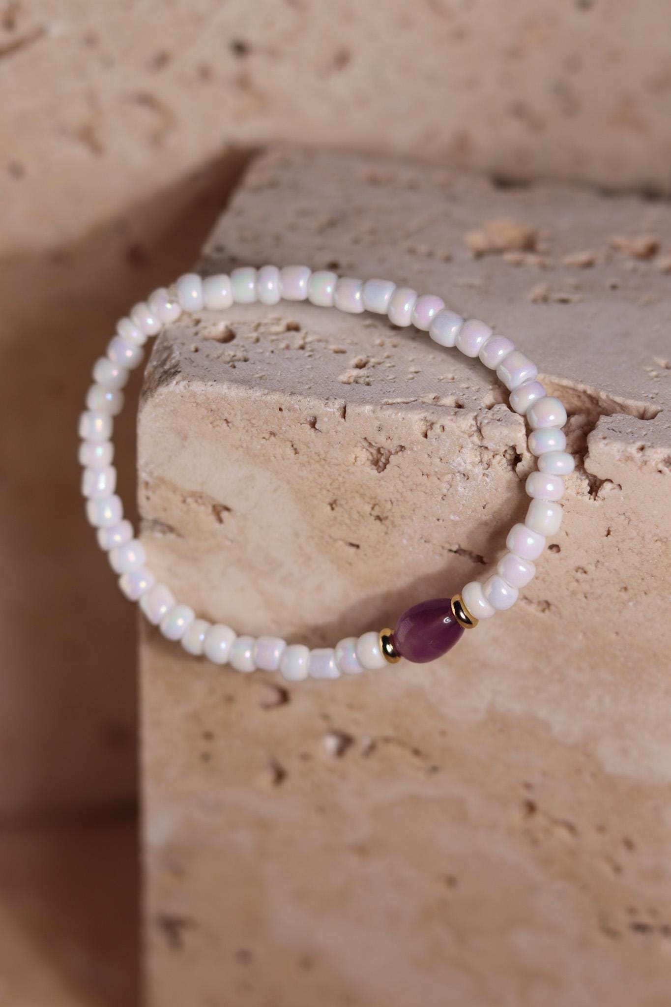 GoodLoverz Pearl Amethyst Armband