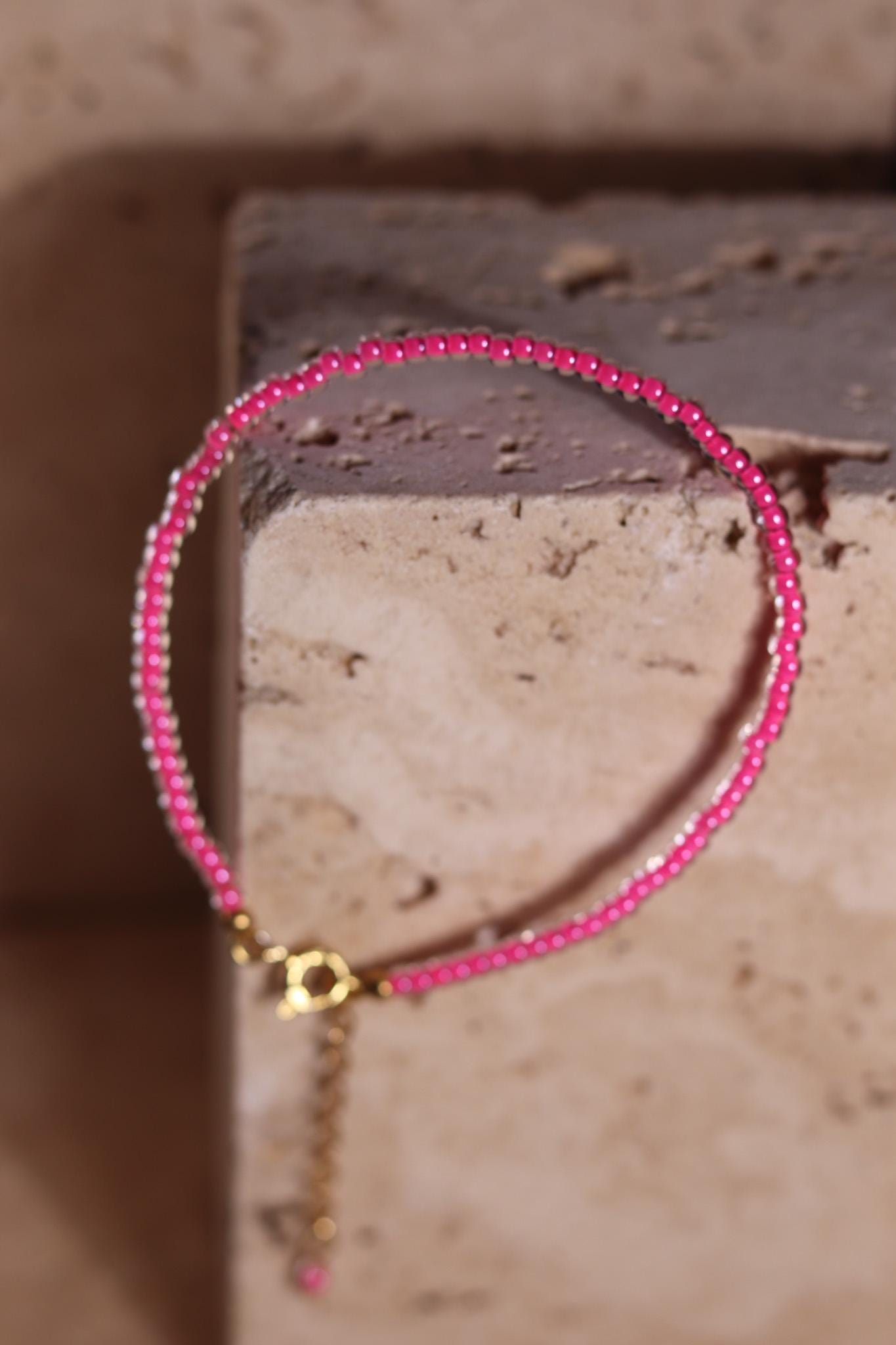 GoodLoverz Perlenarmband Pink Neon