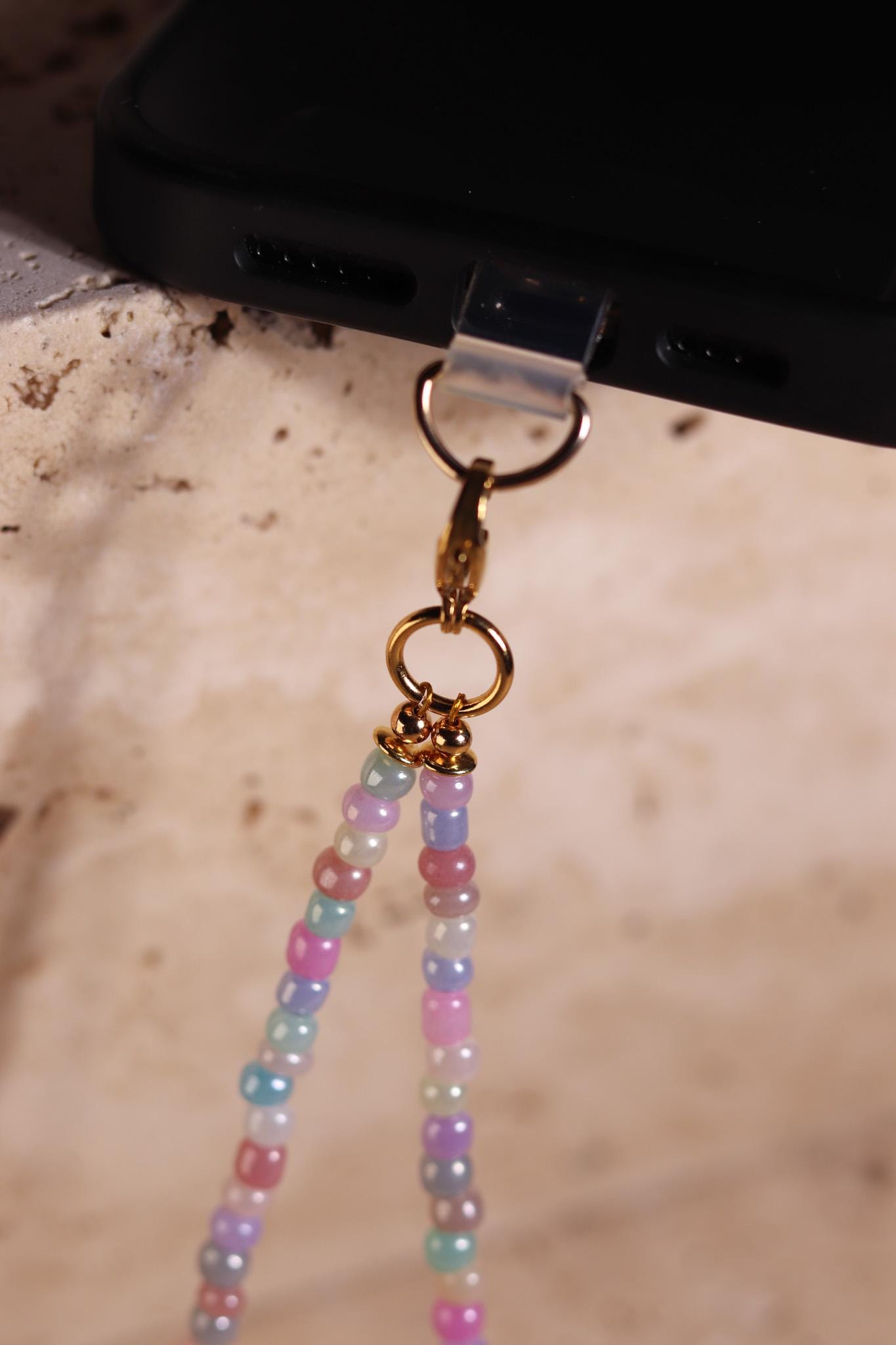 GoodLoverz Cotton Candy Handykette mit Süßwasserperlen