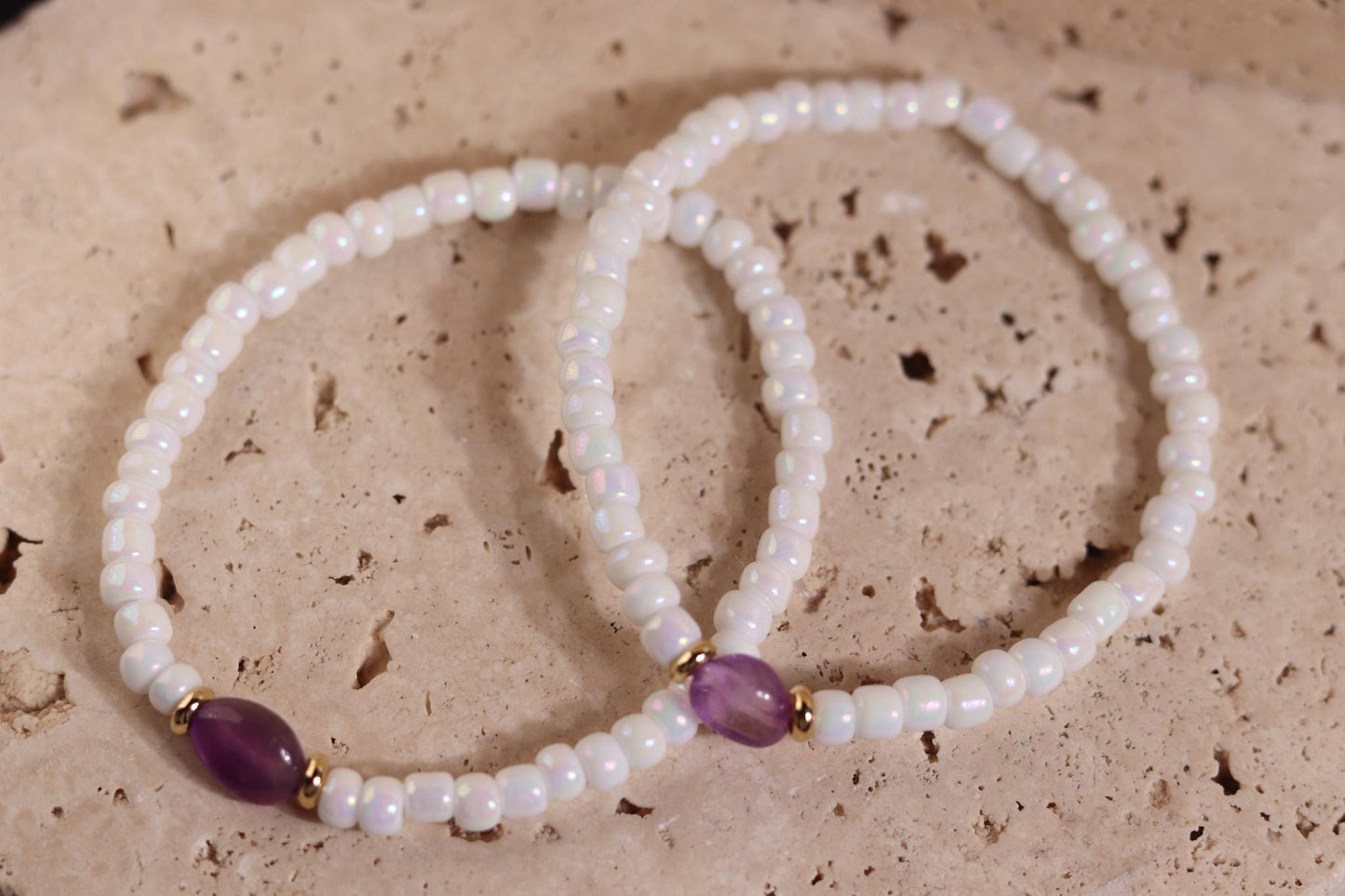 GoodLoverz Pearl Amethyst Armband