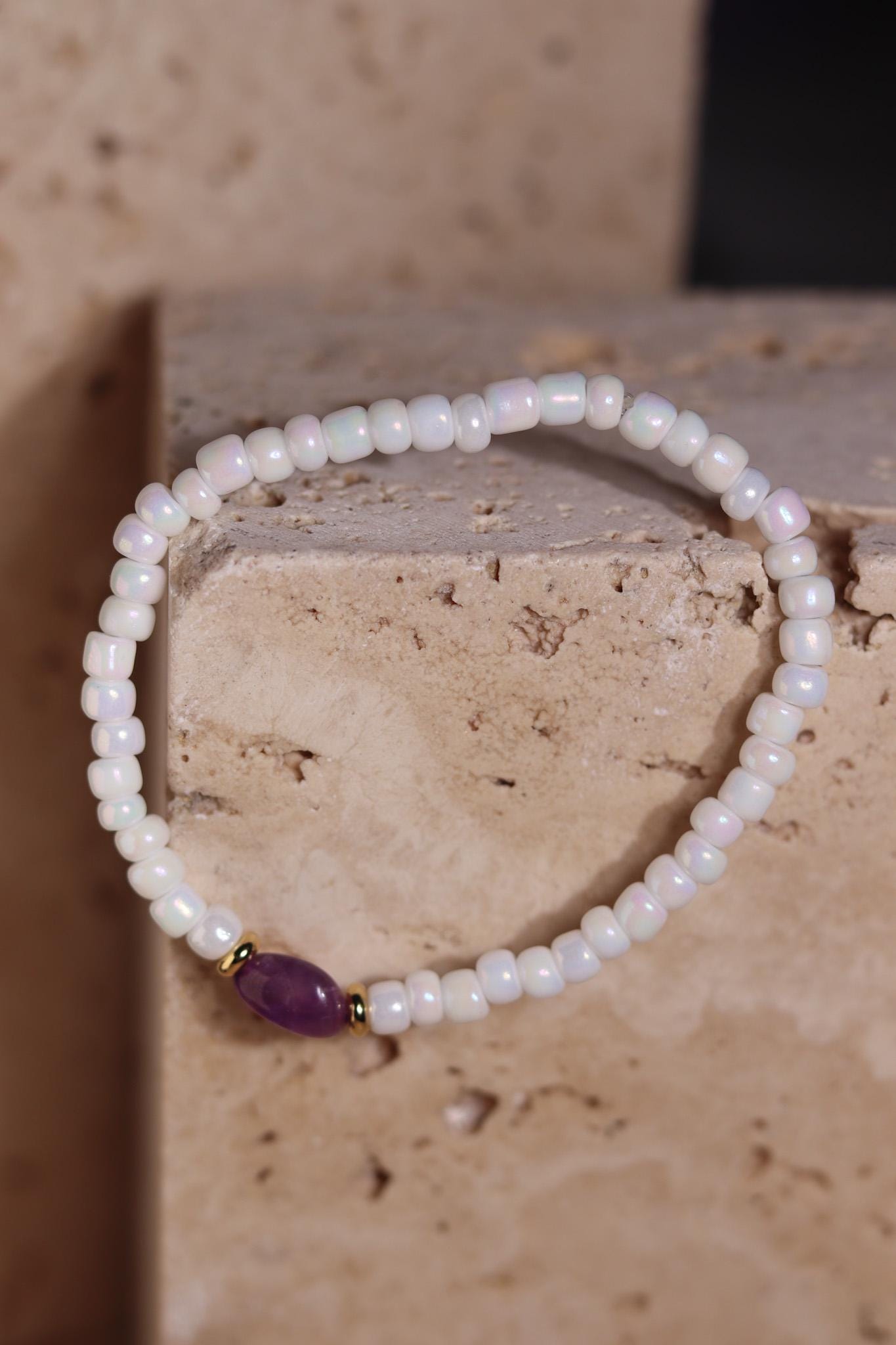 GoodLoverz Pearl Amethyst Armband