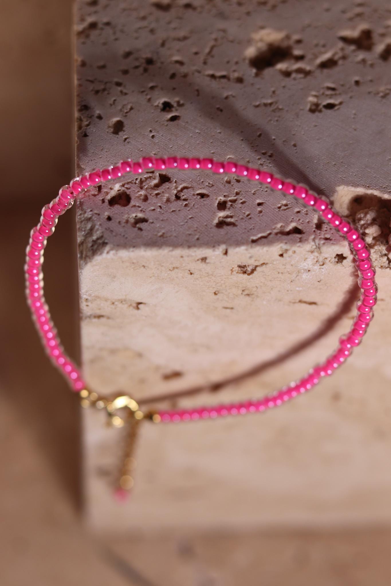 GoodLoverz Perlenarmband Pink Neon