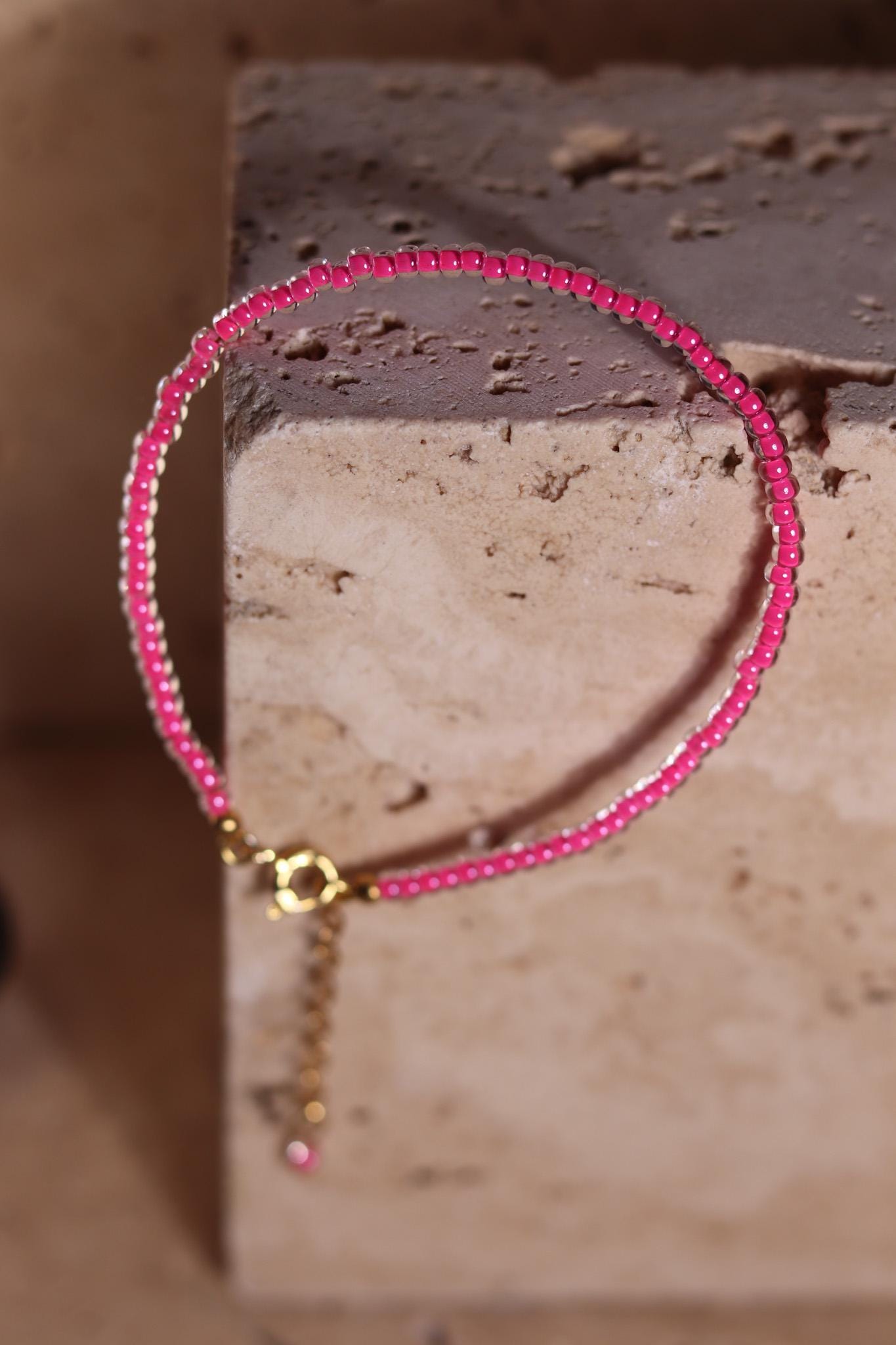 GoodLoverz Perlenarmband Pink Neon