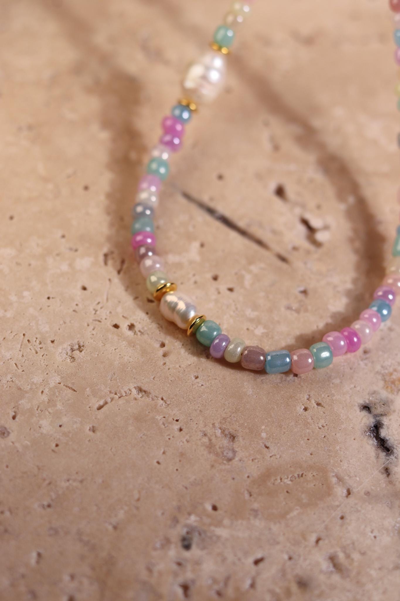 GoodLoverz Cotton Candy Handykette mit Süßwasserperlen