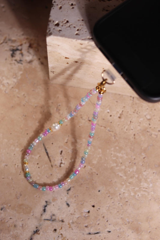 GoodLoverz Cotton Candy Handykette mit Süßwasserperlen