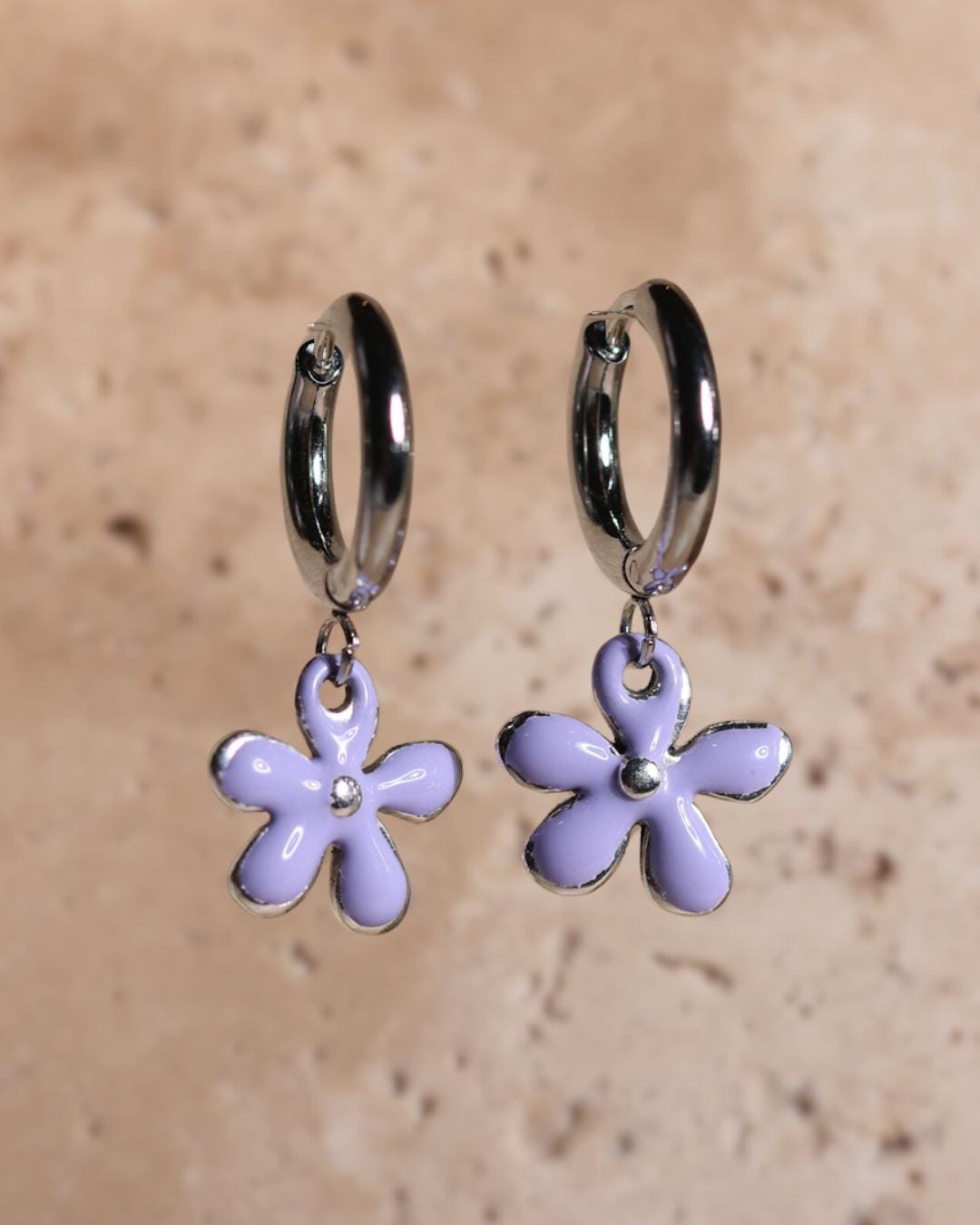 GoodLoverz Flower Silver Creolen