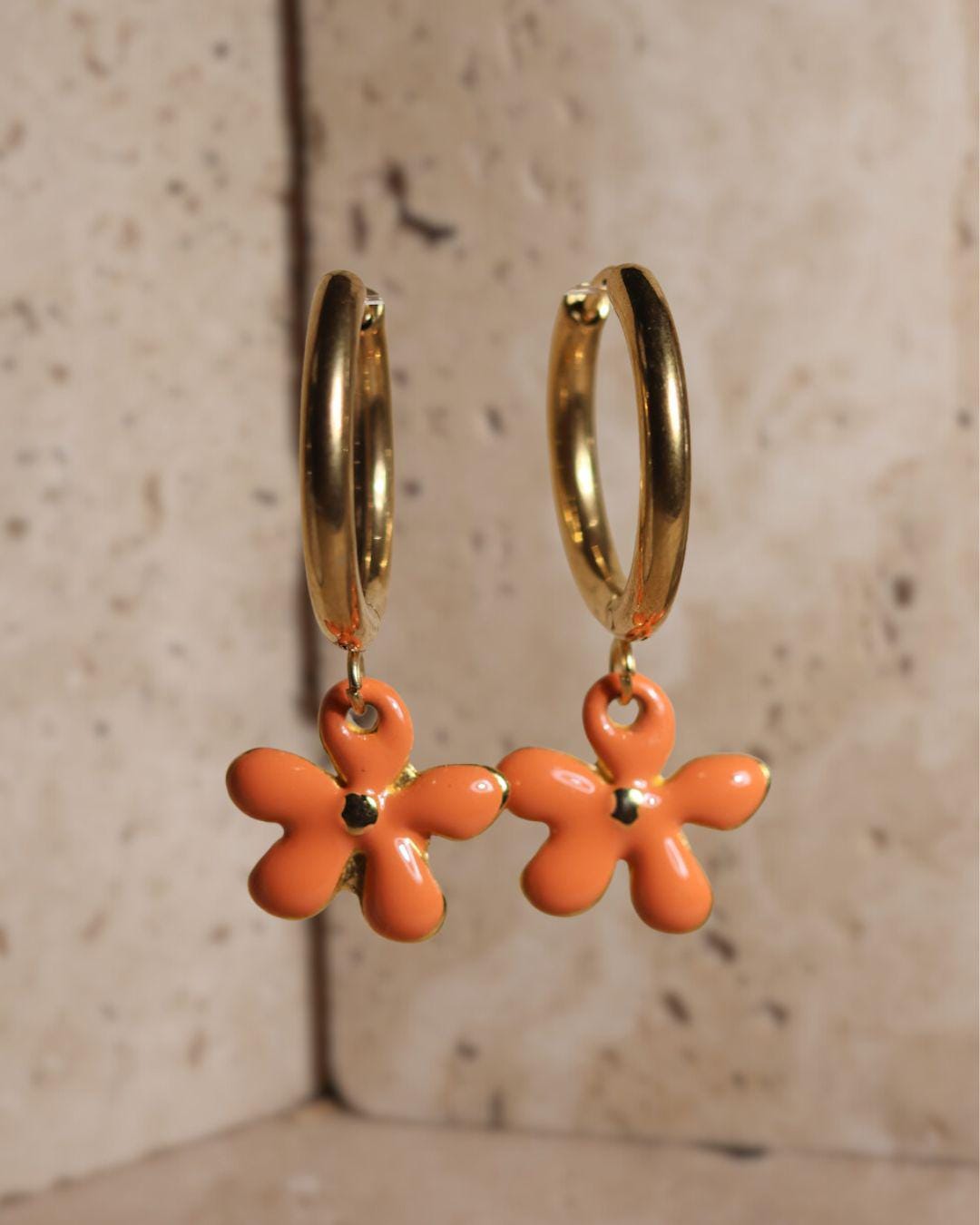 GoodLoverz Flower Orange Creolen