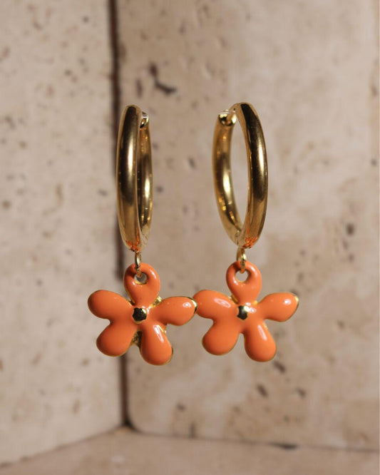 GoodLoverz Flower Orange Creolen