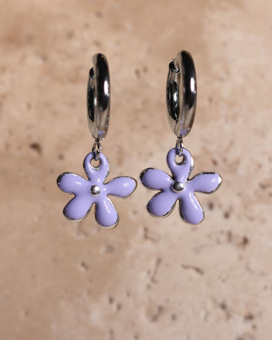 GoodLoverz Flower Silver Creolen